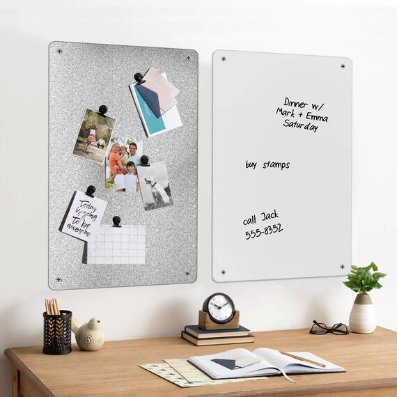 Raweao Kleine Magnettafel Magnetboard, Weiß Magnetische Wandtafeln zum Sammeln Kühlschrankmagneten Souvenirs Fotos Karten, A3 Metallische Tafel(Weiß - 1 Stück)