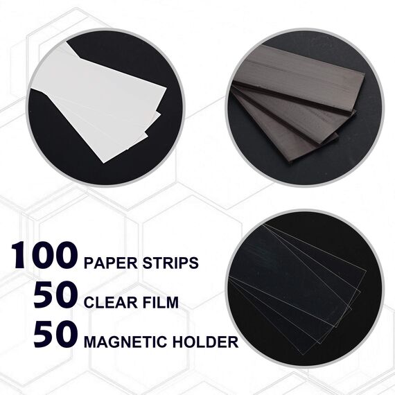 LLPT Magnetische Etikettenhalter | Beschreibbare Magnet-Etiketten für Schule Büro Whiteboards Kühlschränke Magnettafeln (MH2150) | 50 Stück | 25MM x 50MM