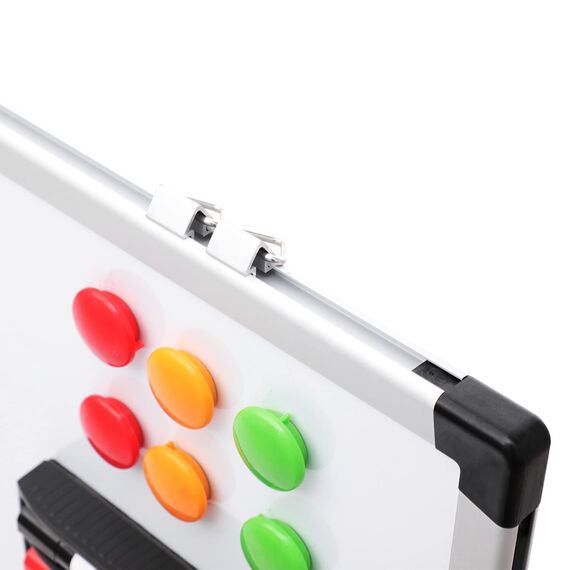 Amazon Basics Magnetisches Whiteboard mit Stiftablage und Aluminiumleisten, trocken abwischbar, 240 cm x 120 cm (B x H), Weiß