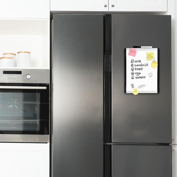 Amazon Basics Magnetische, trocken abwischbare Tafel, Kunststoff/Aluminiumrahmen, 21,6 cm x 28 cm, Weiß