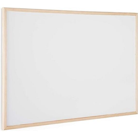 Bi-Office Budget Whiteboard mit Holzrahmen, magnetisch, 5 Größen wählbar, 90 x 60 cm