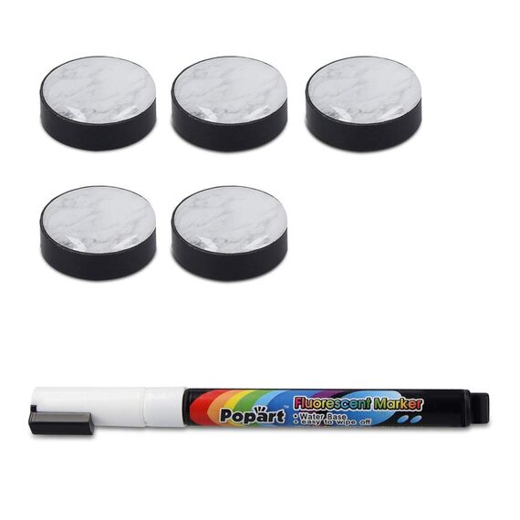 Navaris Magnettafel Magnetpinnwand Memoboard zum Beschriften - 60x40 cm Notiztafel div. Designs - Tafel abwaschbar mit Halterung Magneten Stift