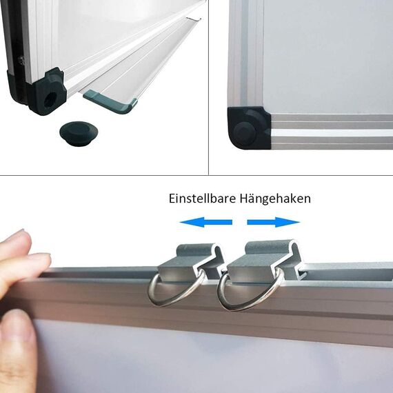 XIWODE Whiteboard 45x30 Magnetisch, Whiteboard Magnetisch, Tafel, Magnettafel Whiteboards, Alurahmen, für Büro, Für Portraits und Landschaftsformen
