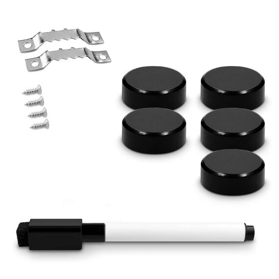 Navaris Magnettafel Magnetpinnwand Memoboard zum Beschriften - 60x40 cm Notiztafel World Map Vintage Design - Tafel abwaschbar mit Halterung Magneten Stift