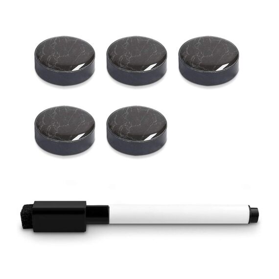 Navaris Magnettafel Magnetpinnwand Memoboard zum Beschriften - 60x40 cm Notiztafel div. Designs - Tafel abwaschbar mit Halterung Magneten Stift