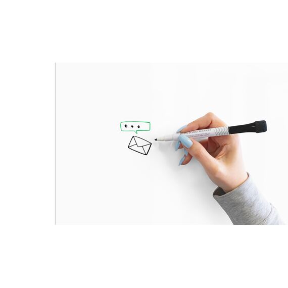 ALLboards Whiteboard Folie, 90x60 cm Magnetisch Selbstklebend Weißwandtafel Folie, einschließlich 2 Marker, 4 Magneten und Whiteboard Schwamm, Memoboard zum Schreiben