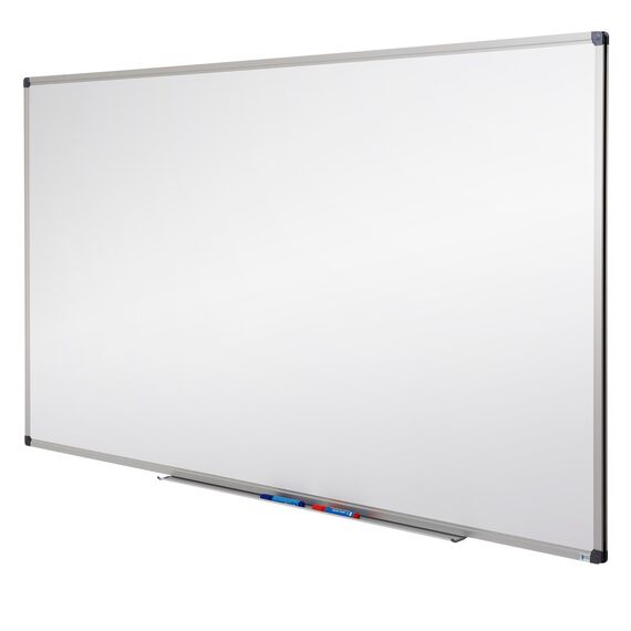 MOB Magnetisches Whiteboard 200x100cm mit Alurahmen und abnehmbare Stiftablage für Büro, Heim und Schule, Magnettafel kratzfest und trocken abwischbar | Magnetboard in Hochkant & Querkant