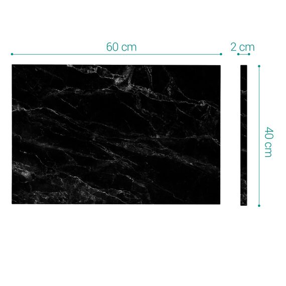 Navaris Magnettafel Magnetpinnwand Memoboard zum Beschriften - 60x40 cm Notiztafel div. Designs - Tafel abwaschbar mit Halterung Magneten Stift