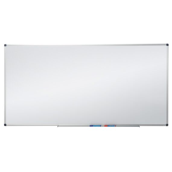 MOB Magnetisches Whiteboard 180x120cm mit Alurahmen und abnehmbare Stiftablage für Büro, Heim und Schule, Magnettafel kratzfest und trocken abwischbar | Magentboard in Hochkant oder Querkant