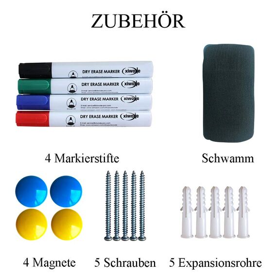 XIWODE Whiteboard mit Stiftablage, Pinnwand Tafel, Magnettafel, beschreibbar und magnetisch, mit kratzfeste Oberfläche, 120cm x 90cm, office product