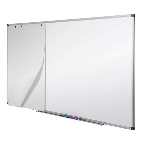 MOB Magnetisches Whiteboard 150x100cm mit Alurahmen und abnehmbare Stiftablage für Büro, Heim und Schule, Magnettafel kratzfest und trocken abwischbar | Magnetboard in Hoch- oder Querformat