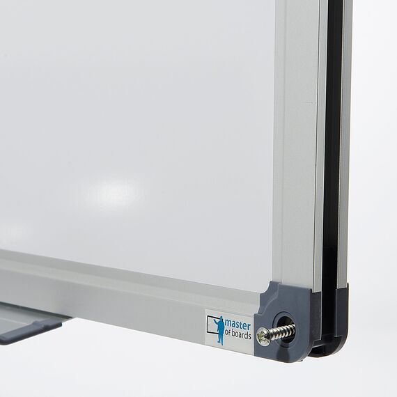 MOB Magnetisches Whiteboard 150x100cm mit Alurahmen und abnehmbare Stiftablage für Büro, Heim und Schule, Magnettafel kratzfest und trocken abwischbar | Magnetboard in Hoch- oder Querformat