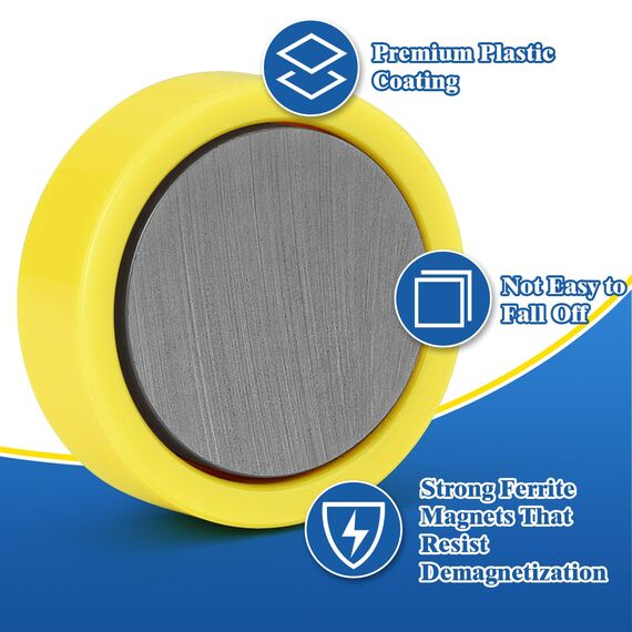 Wukong 6 Stück Magnettafel Memotafel, 30x3cm Silber Selbstklebend Magnetleisten mit 16 Starke Magnete für Büro, Pinnwand, Fotowand, Dokumente und Kühlschrank