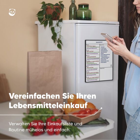 A4 Wochenplaner Abwischbar, Magnettafel Küche von SmartPanda - Wochenplaner Magnetisch, Magnettafel Kühlschrank und Whiteboard - Magnetisches Whiteboard für Familie, auf Deutsch