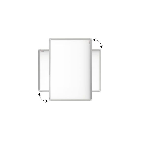 Allboards, magnetisches Whiteboard mit Expo-Alurahmen, trocken abwischbar und beschreibbar, wandmontierbar, 150 x 120 cm.