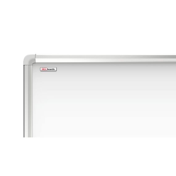 Allboards, magnetisches Whiteboard mit Expo-Alurahmen, trocken abwischbar und beschreibbar, wandmontierbar, 120 x 90 cm.