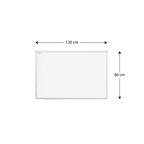 ALLboards Magnetisches Whiteboard 120x80cm Magnettafel mit Aluminiumrahmen und Stifteablage, Weiß Magnetisch Tafel, Trocken Abwischbar, Wiederbeschreibbar Weißtafel