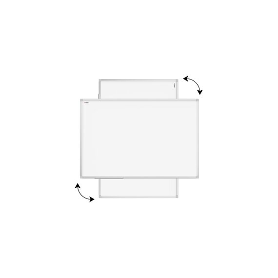 ALLboards Magnetisches Whiteboard 120x80cm Magnettafel mit Aluminiumrahmen und Stifteablage, Weiß Magnetisch Tafel, Trocken Abwischbar, Wiederbeschreibbar Weißtafel