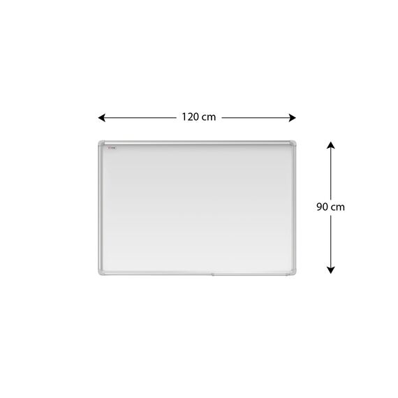 ALLboards Magnetisches Whiteboard, Ceramic Emaillierte Oberfläche 120x90cm Magnettafel mit Alurahmen Premium EXPO, Trocken Abwischbar, Projektionswand