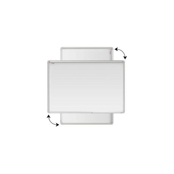 ALLboards Magnetisches Whiteboard, Ceramic Emaillierte Oberfläche 200x120cm Magnettafel mit Alurahmen Premium EXPO, Trocken Abwischbar, Projektionswand