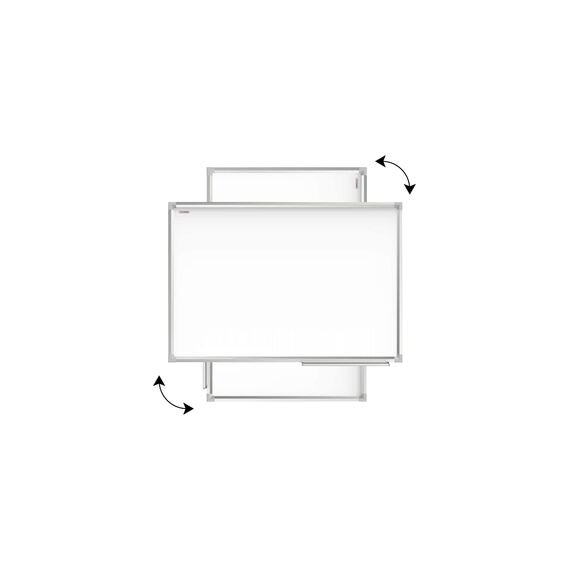 ALLboards Magnetisches Whiteboard 100x80cm Magnettafel mit Aluminiumrahmen und Stifteablage, Weiß Magnetisch Tafel, Trocken Abwischbar, Wiederbeschreibbar Weißtafel