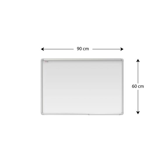 ALLboards Magnetisches Whiteboard, Ceramic Emaillierte Oberfläche 100x80cm Magnettafel mit Alurahmen Premium EXPO, Trocken Abwischbar, Projektionswand