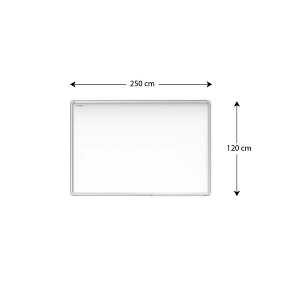 ALLboards Magnetisches Whiteboard 250x120cm Magnettafel mit Aluminiumrahmen Premium EXPO und Stifteablage, Weiß Magnetisch Tafel, Trocken Abwischbar, Wiederbeschreibbar Weißtafel