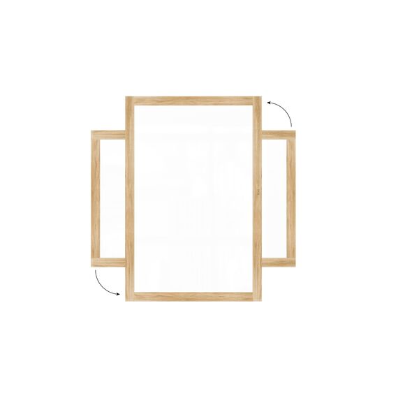 ALLboards Magnetisches Whiteboard, trocken abwischbar PREMIUM 180x120 cm, massiver Rahmen im Eichendesign