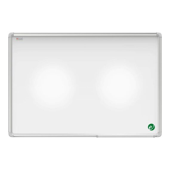 ALLboards Magnetisches Whiteboard, Ceramic Emaillierte Oberfläche 120x90cm Magnettafel mit Alurahmen Premium EXPO, Trocken Abwischbar, Projektionswand