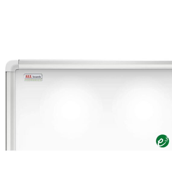 ALLboards Magnetisches Whiteboard, Ceramic Emaillierte Oberfläche 180x120cm Magnettafel mit Alurahmen Premium EXPO, Trocken Abwischbar, Projektionswand