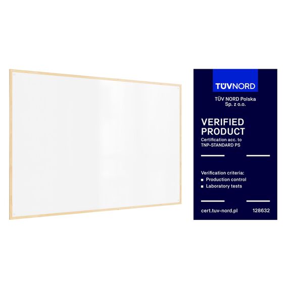 ALLboards Whiteboard mit Holzrahmen 180x120cm Magnettafel Weiß Magnetisch, Trocken Abwischbar