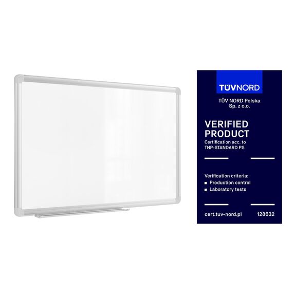 Allboards, magnetisches Whiteboard mit Expo-Alurahmen, trocken abwischbar und beschreibbar, wandmontierbar, 60 x 40 cm.