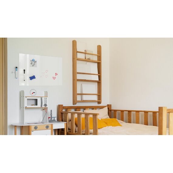 ALLboards Whiteboard Folie, 60x40 cm Magnetisch Selbstklebend Weißwandtafel Folie, einschließlich 2 Marker, 4 Magneten und Whiteboard Schwamm, Wandfolie für glatten Oberflächen in Schule Büro Haus