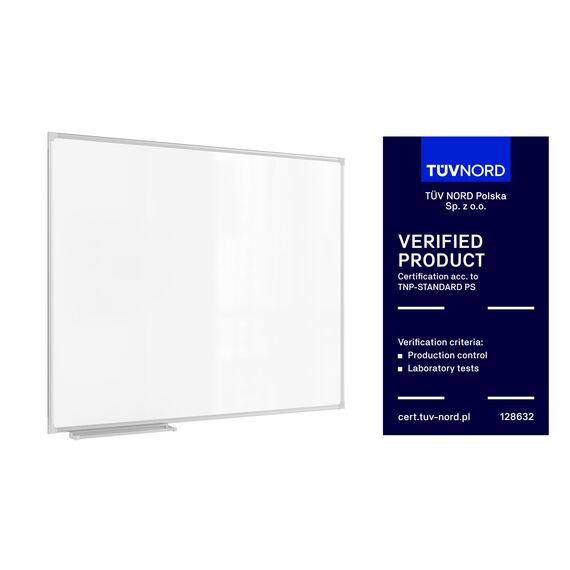 ALLboards Magnetisches Whiteboard 100x80cm Magnettafel mit Aluminiumrahmen und Stifteablage, Weiß Magnetisch Tafel, Trocken Abwischbar, Wiederbeschreibbar Weißtafel