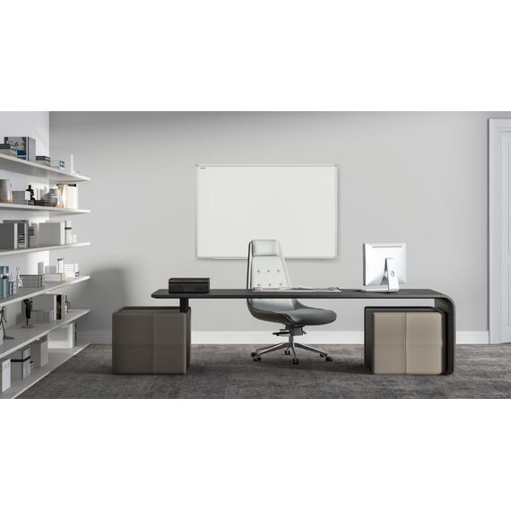 ALLboards Magnetisches Whiteboard 120x80cm Magnettafel mit Aluminiumrahmen und Stifteablage, Weiß Magnetisch Tafel, Trocken Abwischbar, Wiederbeschreibbar Weißtafel