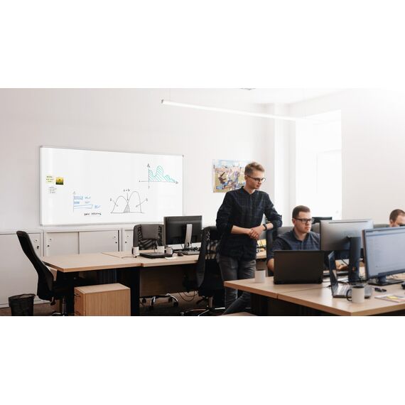 ALLboards Magnetisches Whiteboard – PREMIUM EXPO Alurahmen 180×90 cm