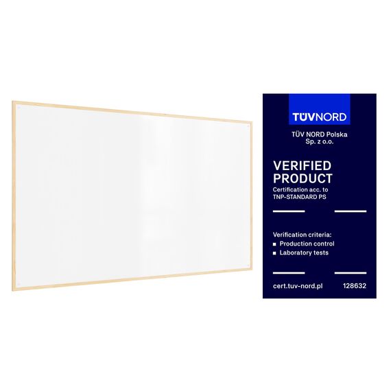 ALLboards Whiteboard mit Holzrahmen 200x120cm Magnettafel Weiß Magnetisch, Trocken Abwischbar