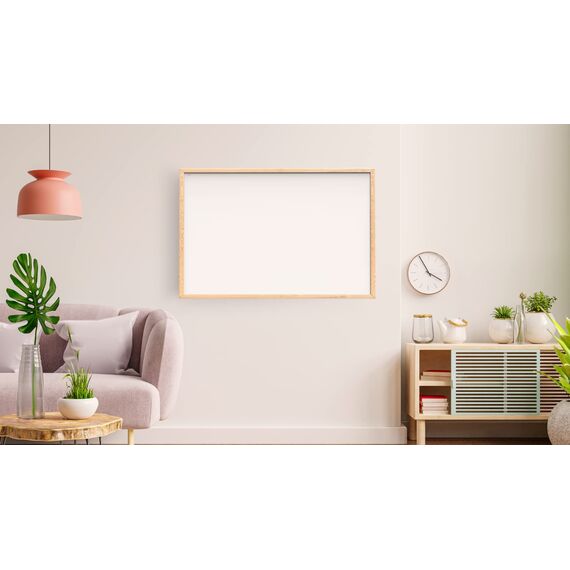 ALLboards Whiteboard mit Holzrahmen 180x100cm Magnettafel Weiß Magnetisch, Trocken Abwischbar