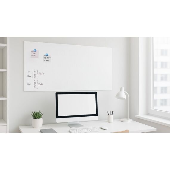 ALLboards Whiteboard Folie, 100x50 cm Magnetisch Selbstklebend Weißwandtafel Folie, einschließlich 2 Marker, 4 Magneten und Whiteboard Schwamm, Memoboard zum Schreiben