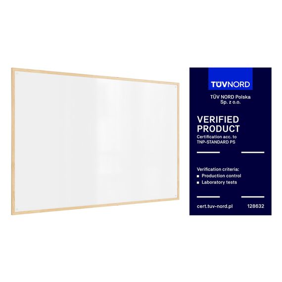 ALLboards Whiteboard mit Holzrahmen 150x100cm Magnettafel Weiß Magnetisch, Trocken Abwischbar