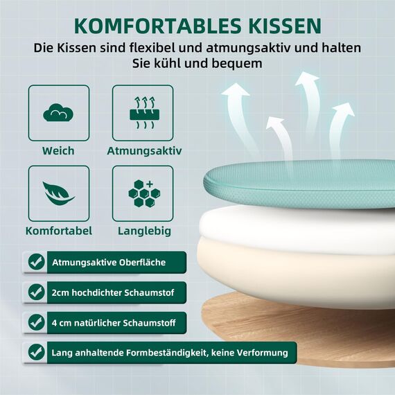 Airchros Bürostuhl mit Hochklappbaren Armlehnen, Bürostuhl Ergonomisch mit Einstellbarer Lendenstütze, Höhenverstellbarer Chefsessel Drehstuhl, Schreibtischstuhl mit Wippfunktion bis 125°, Blaugrün