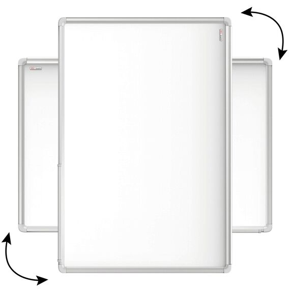 Allboards, magnetisches Whiteboard mit Expo-Alurahmen, trocken abwischbar und beschreibbar, wandmontierbar, 180 x 100 cm.