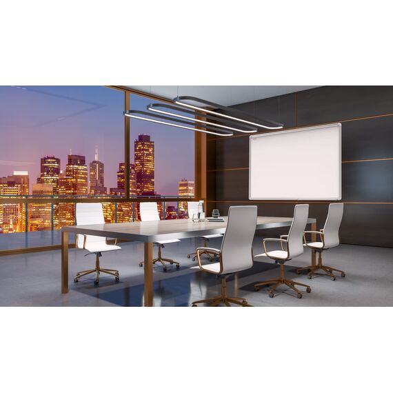 ALLboards Magnetisches Whiteboard 240x120cm Magnettafel mit Aluminiumrahmen Premium EXPO und Stifteablage, Weiß Magnetisch Tafel, Trocken Abwischbar, Wiederbeschreibbar Weißtafel