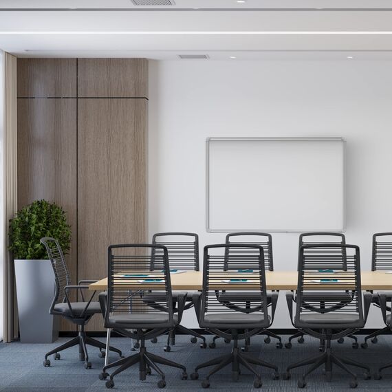 ALLboards Magnetisches Whiteboard 80x50cm Magnettafel mit Aluminiumrahmen Premium EXPO und Stifteablage, Weiß Magnetisch Tafel, Trocken Abwischbar, Wiederbeschreibbar Weißtafel