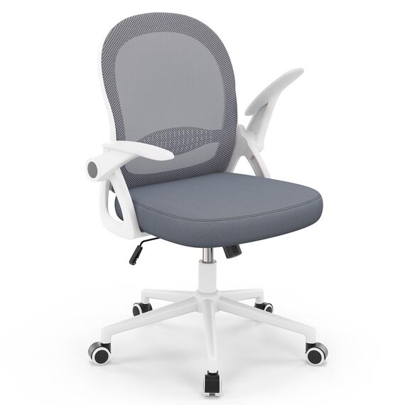 naspaluro Bürostuhl, Ergonomischer Schreibtischstuhl mit Atmungsaktiv Netzbespannung, Hochklappbare Armlehnen, Höhenverstellbarer, Computerstuhl, Leichter Stuhl, 360° Drehstuhl, Dunkelblau