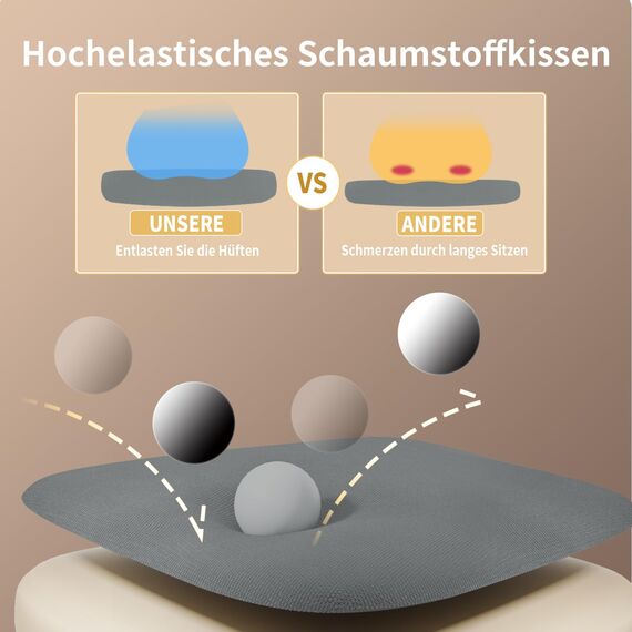 naspaluro Bürostuhl mit Hochklappbare Armlehnen, Schreibtischstuhl Ergonomisch, Drehstuhl mit Netzbespannung, Lordosenstütze, Höhenverstellbarer, Wippfunktion, Gepolstertem Sitzkissen, Dunkelgrau