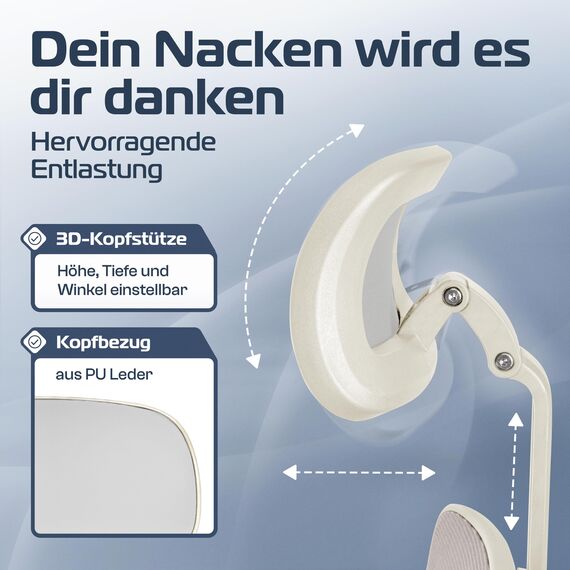 CLOUVOU CleverSeat Bürostuhl Ergonomisch [TESTSIEGER] Schreibtischstuhl 100% individuell einstellbar | Büro Stuhl & Gaming Stuhl | Computerstuhl Home Office Chair Ergonomic | Drehstuhl 150 kg