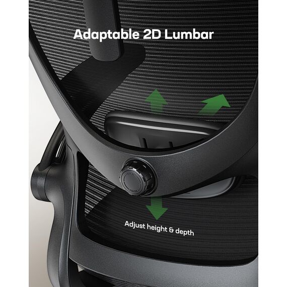 Marsail Bürostuhl Ergonomisch Schreibtischstuhl mit Verstellbarer Kopfstütze Lendenwirbelstütze und Klappbaren 3D Armlehnen Computerstuhl hat Höhenverstellung Drehstuhl Bis 136kg/300LB Belastbar