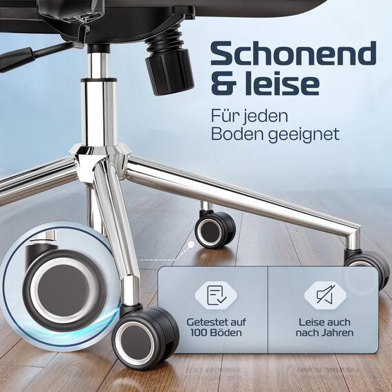 CLOUVOU BrightSeat Bürostuhl Ergonomisch [TESTSIEGER] Schreibtischstuhl 100% individuell einstellbar | Büro Stuhl & Gaming Stuhl | Computerstuhl Home Office Chair Ergonomic | Drehstuhl 150 kg
