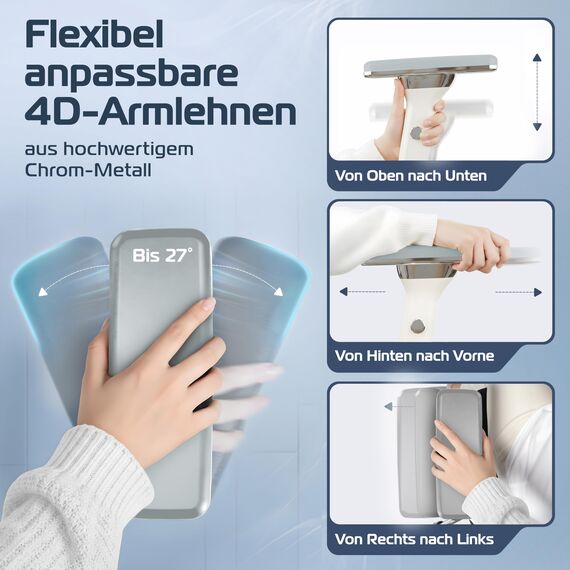 CLOUVOU CleverSeat Bürostuhl Ergonomisch [TESTSIEGER] Schreibtischstuhl 100% individuell einstellbar | Büro Stuhl & Gaming Stuhl | Computerstuhl Home Office Chair Ergonomic | Drehstuhl 150 kg